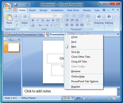 Tabs for PowerPoint (32 bit)