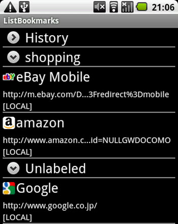 ListBookmarks For Android 