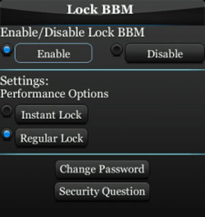 Lock for BlackBerry Messenger 