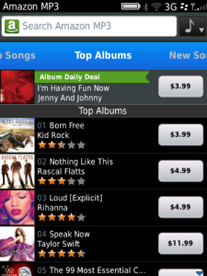 Amazon MP3 for BlackBerry Smartphone