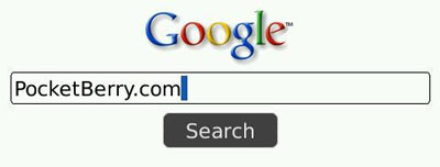 Quick Search with Google For Blackberry