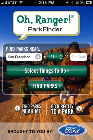 Oh, Ranger! Parkfinder