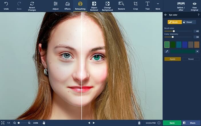 Movavi Photo Editor chỉnh sửa ảnh chân dung