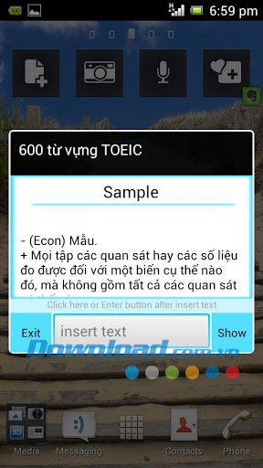Giao diện dễ sử dụng 600 từ vựng TOEIC for Android