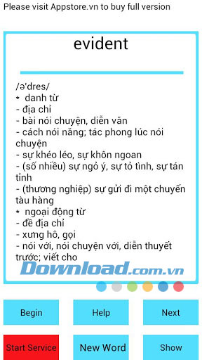 Chi tiết từng từ 600 từ vựng TOEIC for Android