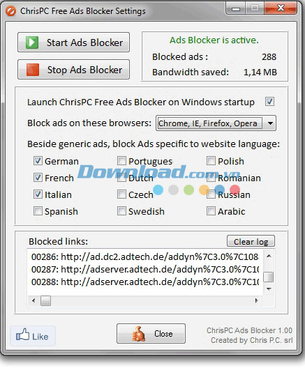 ChrisPC Free Ads Blocker