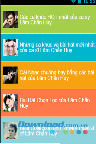 Ca sĩ Lâm Chấn Huy hình và nhạc for iOS