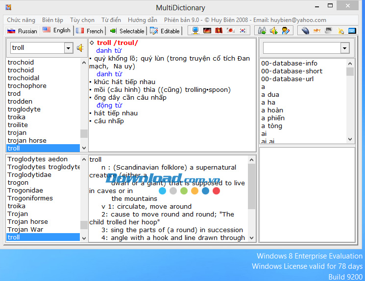 Multidictionary trên Windows 8