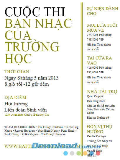 Tờ bướm sự kiện học thuật màu