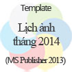 Lịch ảnh tháng Thứ Hai-Chủ Nhật năm 2014