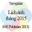 Lịch ảnh tháng Thứ Hai-Chủ Nhật năm 2015