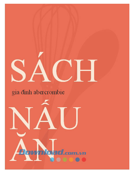Sách nấu ăn với thiết kế màu đỏ