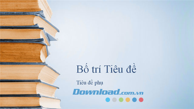 Bản trình bày chồng sách màu xanh