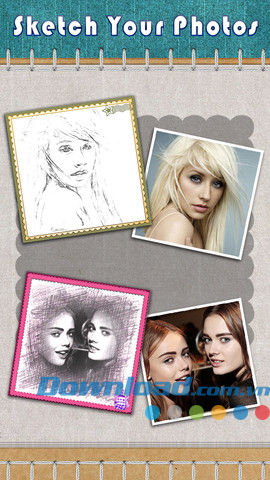 Thiết kế ảnh phong cách tranh vẽ Photo Sketch Free for iOS