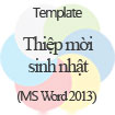 Thiệp mời sinh nhật