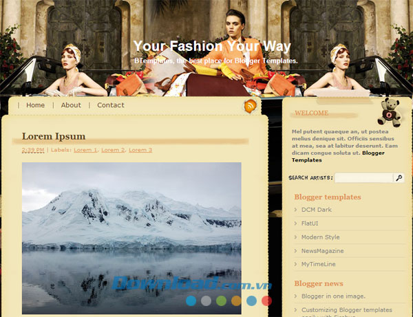 Giao diện mẫu Your Fashion Your Way