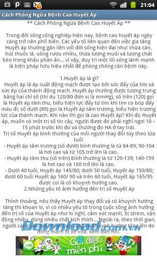 Cẩm nang vàng cho sức khỏe for Android