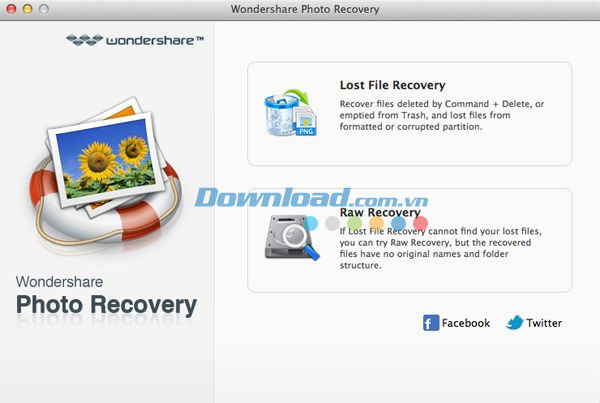 Khôi phục tập tin bị mất Wondershare Photo Recovery for Mac