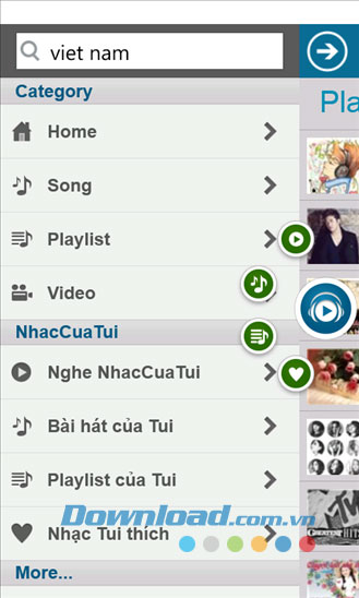 NhacCuaTui for Windows Phone