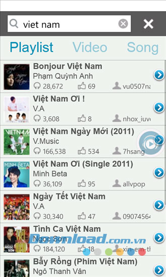 NhacCuaTui for Windows Phone