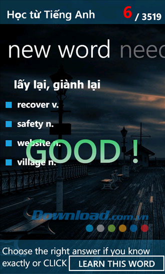 Học từ tiếng Anh for Windows Phone