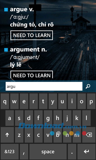 Học từ tiếng Anh for Windows Phone