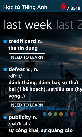 Học từ tiếng Anh for Windows Phone