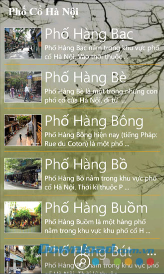 Hanoi's Old Quarter for Windows Phone