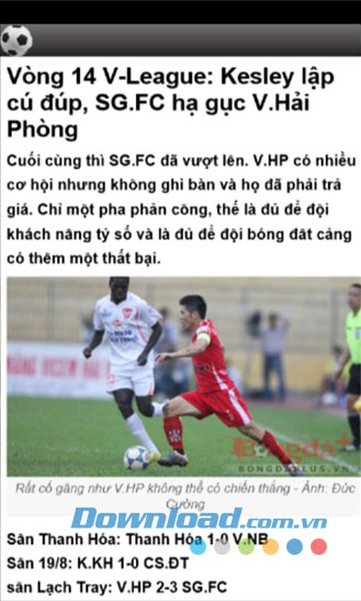 Tin bóng đá for Windows Phone