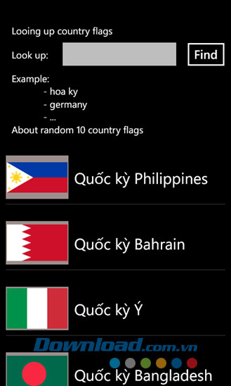 Tra cứu quốc kỳ for Windows Phone