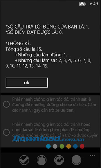 Trắc nghiệm A1 for Windows Phone