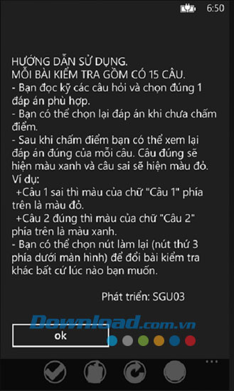 Trắc nghiệm A1 for Windows Phone