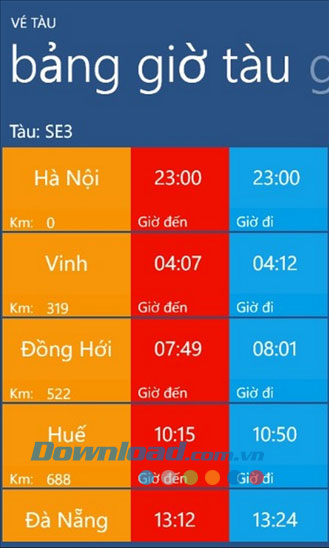 Vé tàu for Windows Phone
