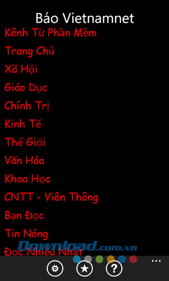 Báo Vietnamnet for Windows Phone