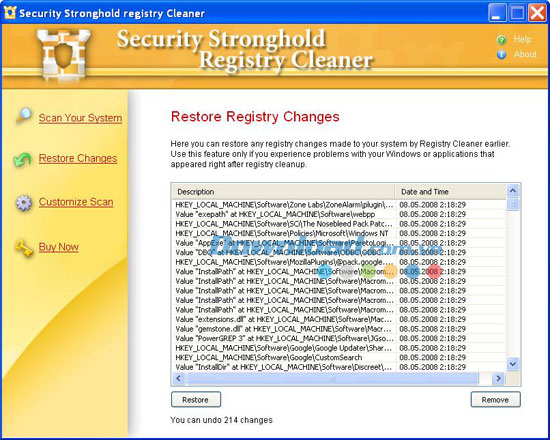  Security Stronghold Registry Cleaner
