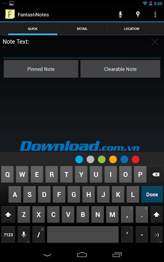 tạo ghi chú FantastiNotes for Android