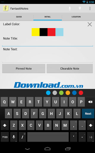 ghi chú chi tiết FantastiNotes for Android