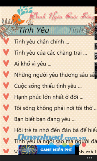 Danh ngôn cuộc sống for Windows Phone