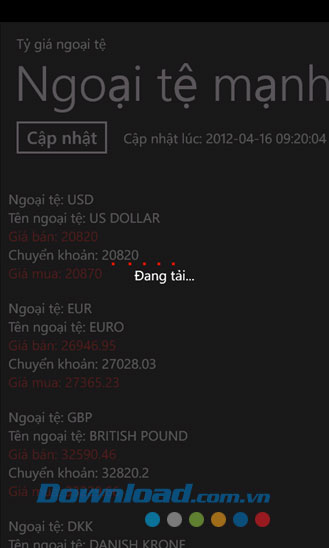 Tỷ giá ngoại tệ for Windows Phone