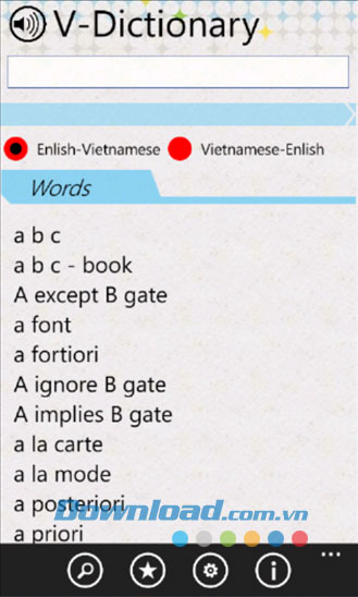 V-Dictionary for Windows Phone
