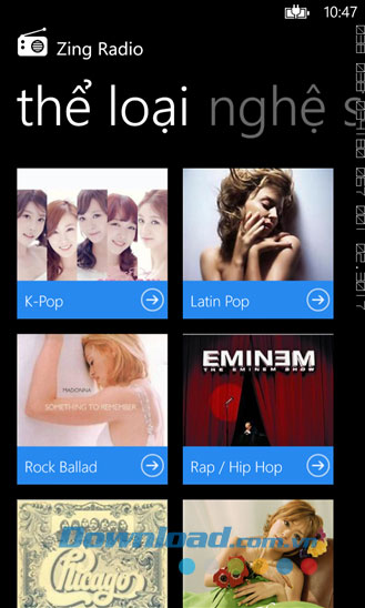 Zing Radio for Windows Phone