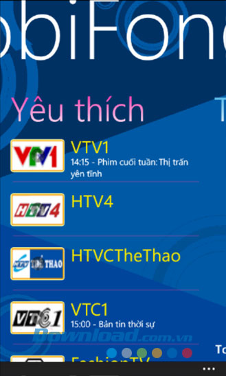 MobiFone TV for Windows Phone