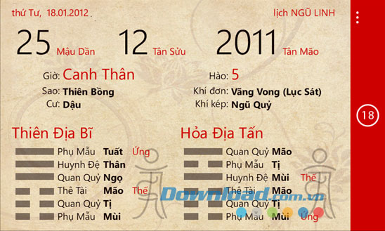 Lịch Ngũ Linh for Windows Phone
