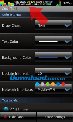 thông tin hệ thống Cool Tool - system stats for Android