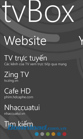 tvBox for Windows Phone