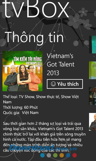 tvBox for Windows Phone