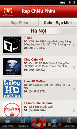 vCinema for Windows Phone