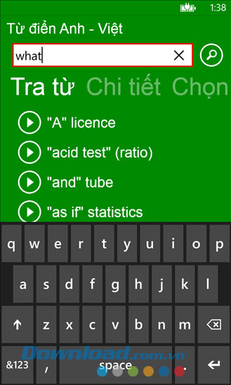Anh-Việt Dict for Windows Phone