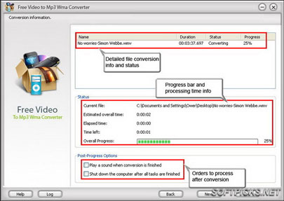 Free Video to Mp3/Wma Converter 3.8.2