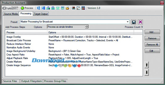 Vegas Pro Production Assistant